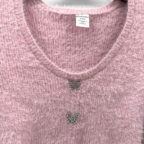 NWT No Boundaries Rhinestone Butterfly Cardigan Sweater in Size M - Picture 4 of 4
